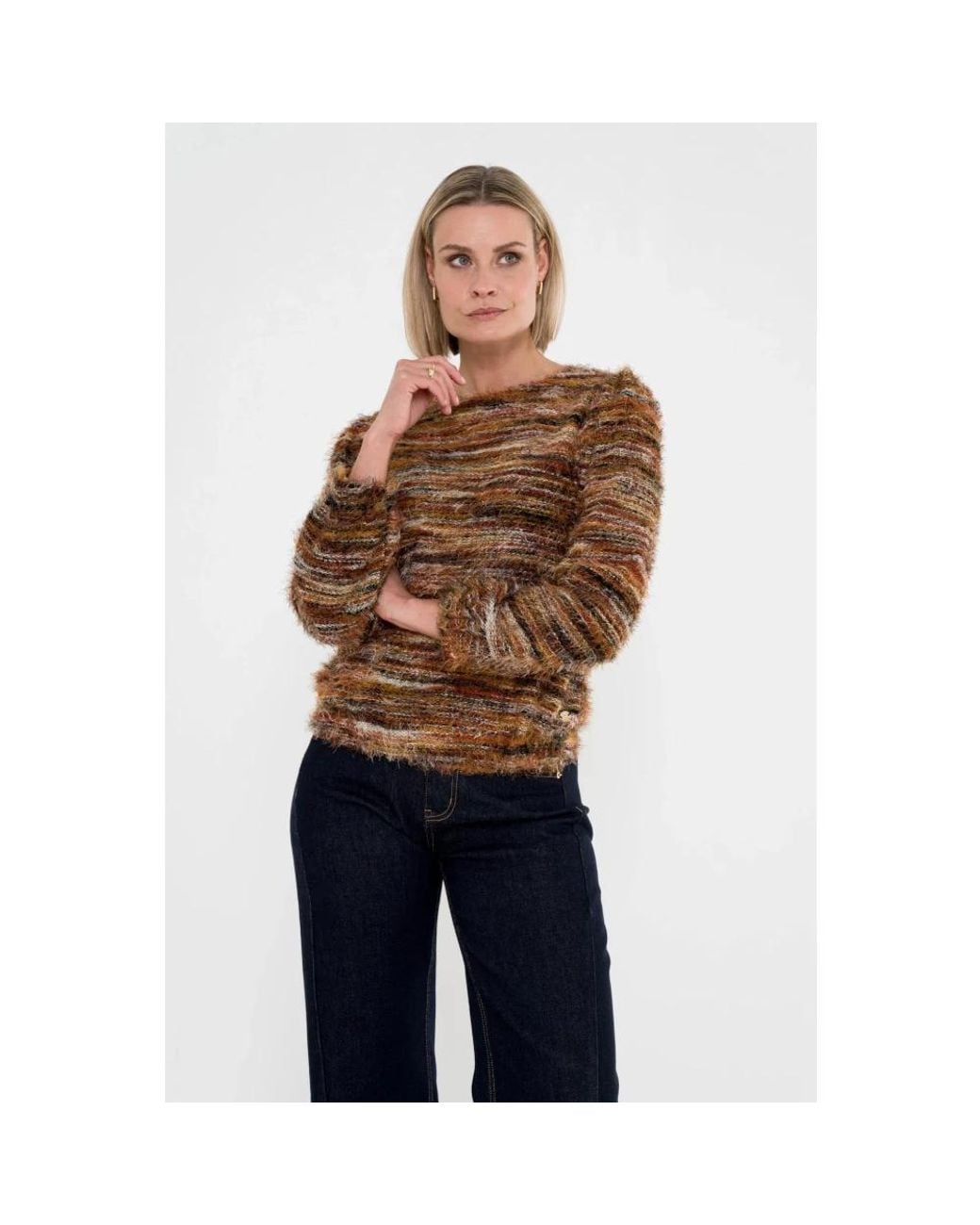 Maicazz Brown Vien Strickpullover
