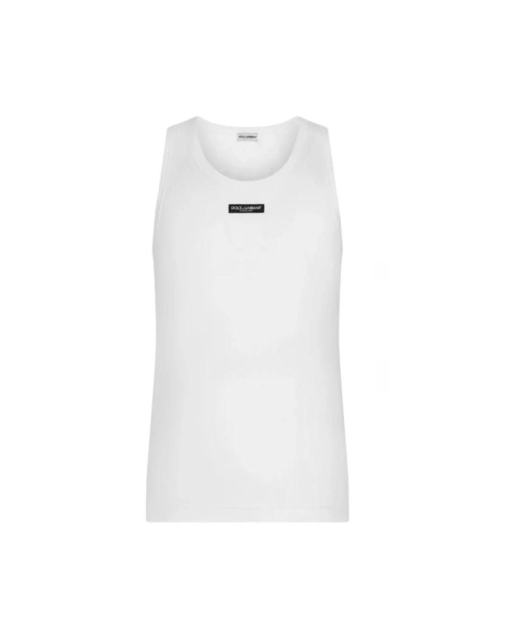 Dolce & Gabbana White Sleeveless Tops for men