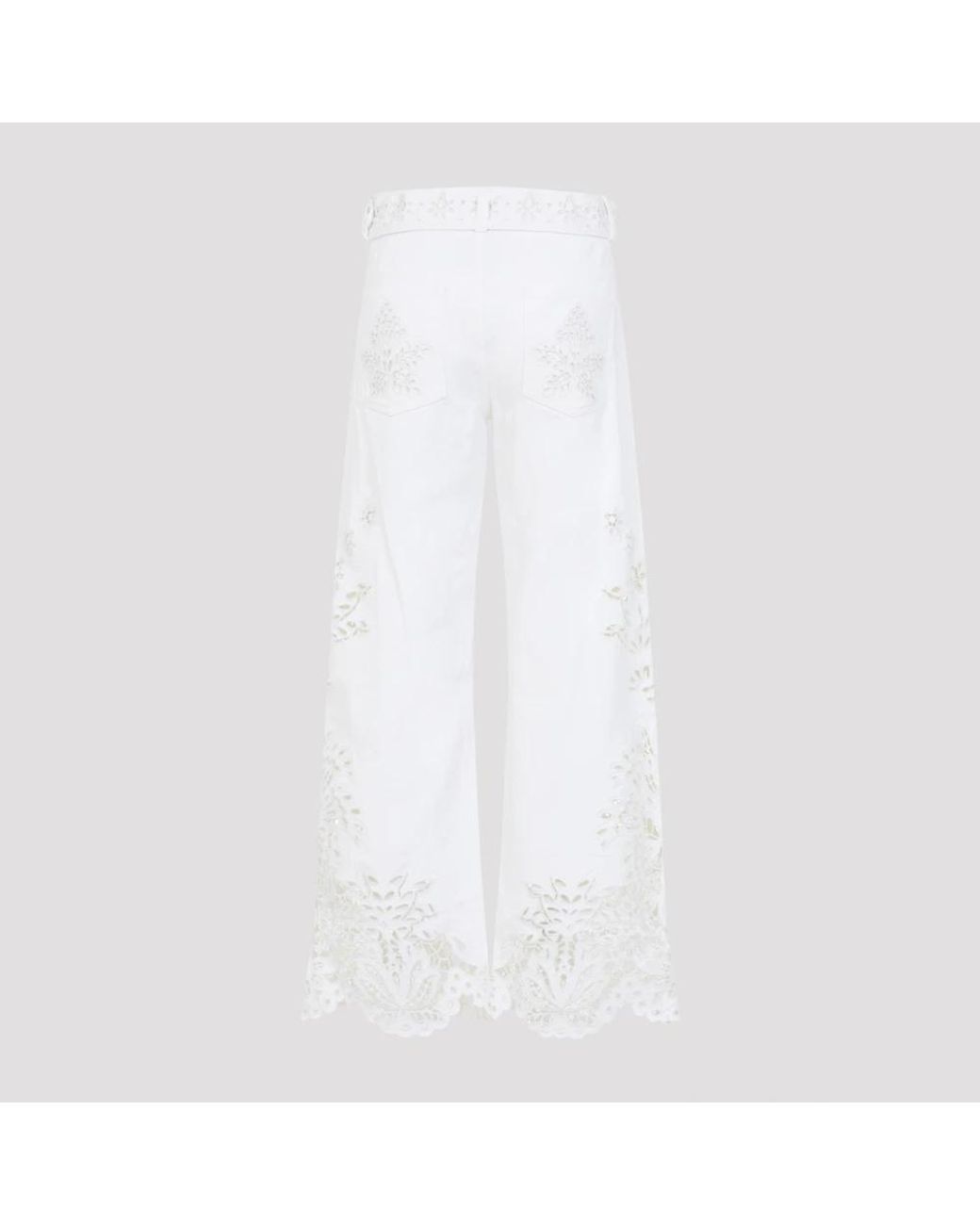 Farm Rio White Boho Beauty Pants