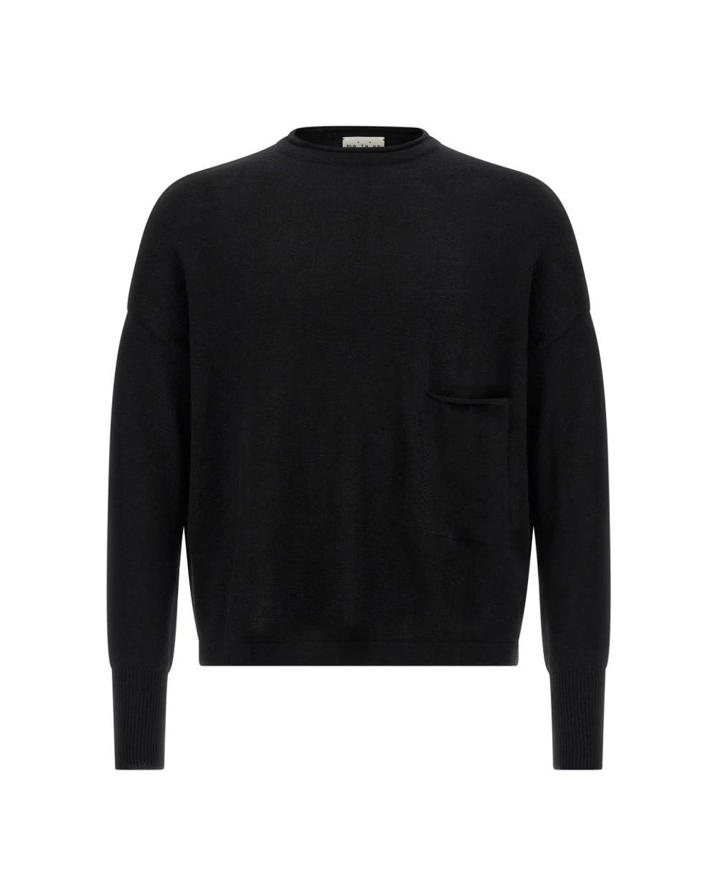 Ma'ry'ya Black Round-Neck Knitwear for men