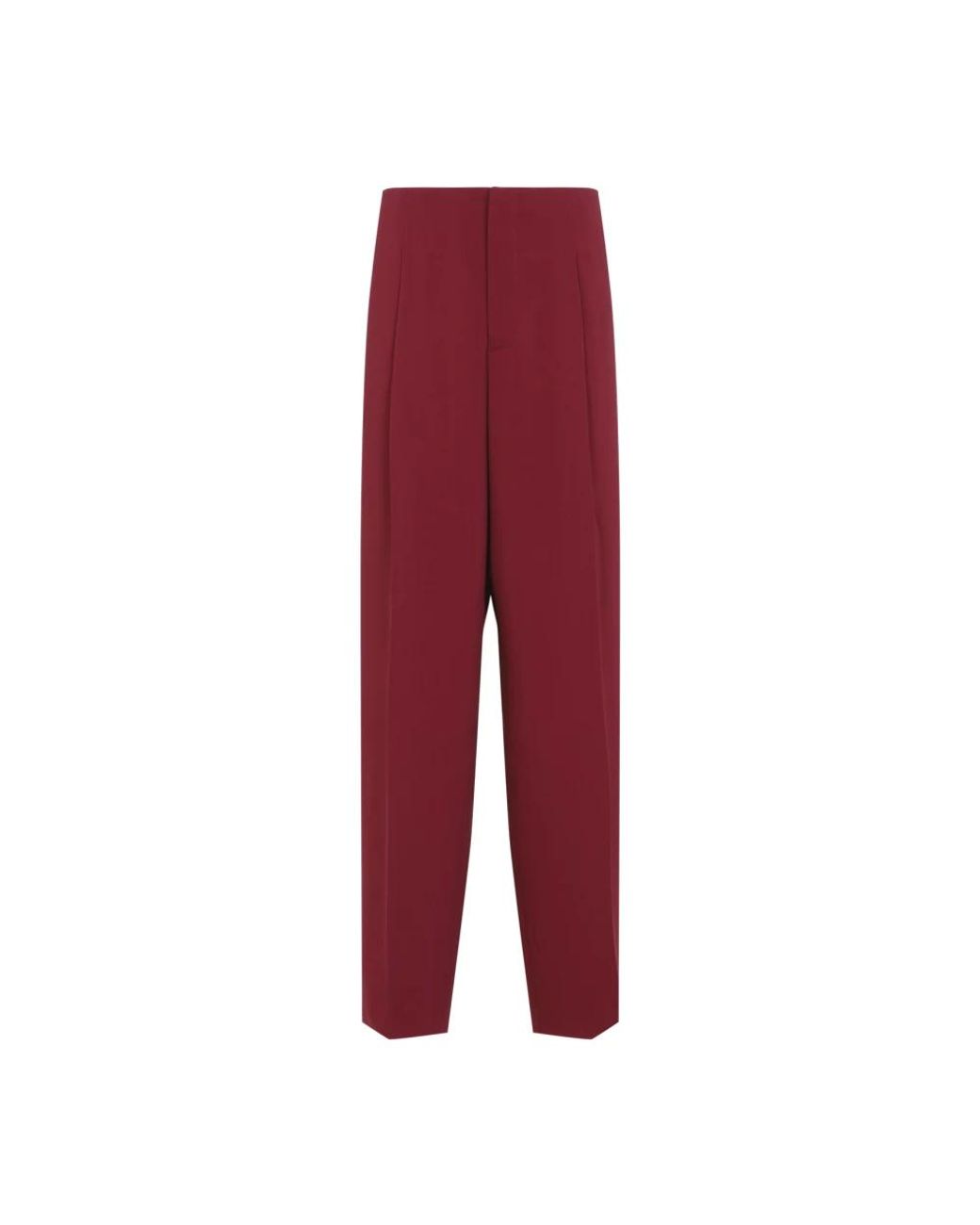Alberta Ferretti Red Straight Trousers