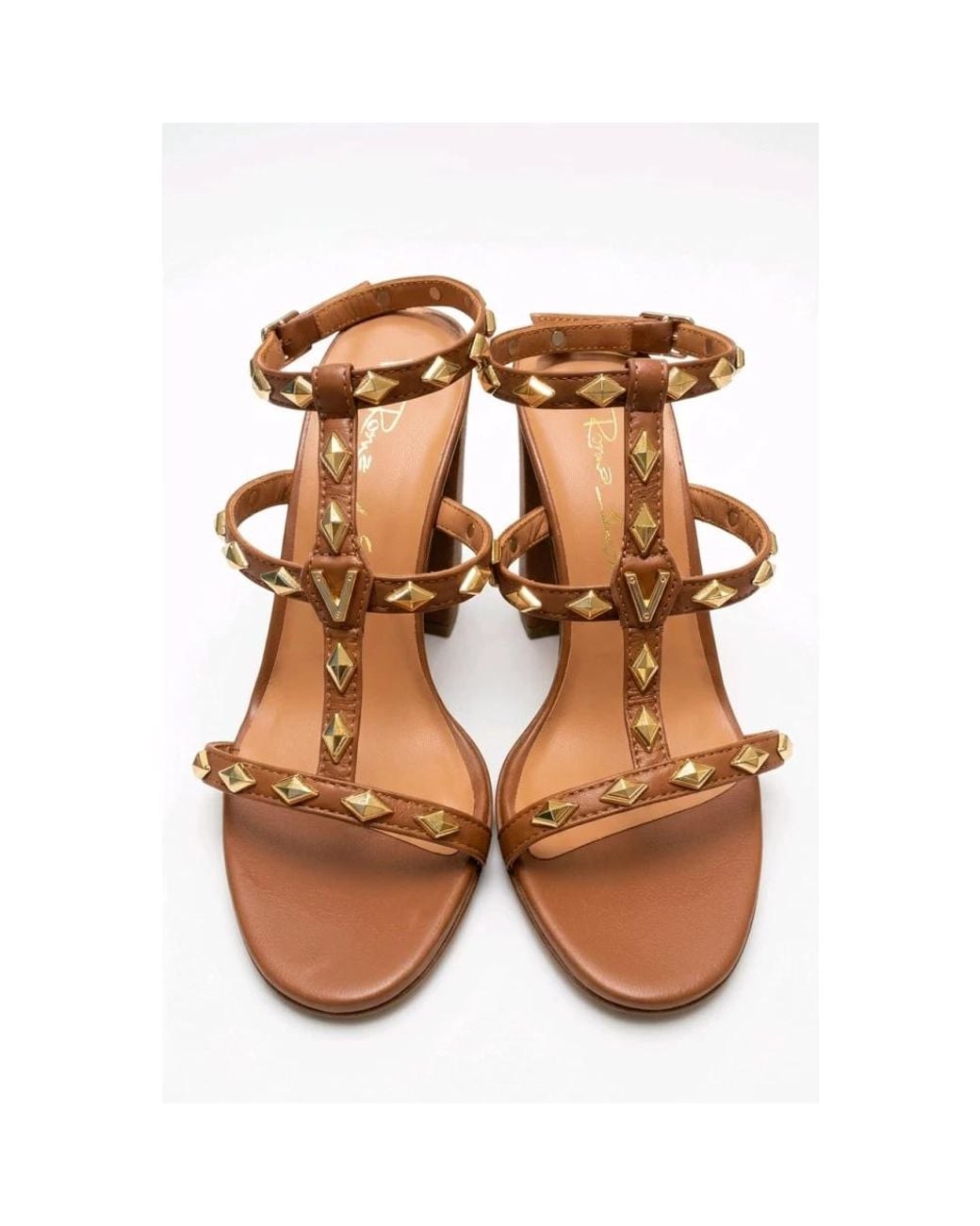Via Roma 15 Brown High Heel Sandals