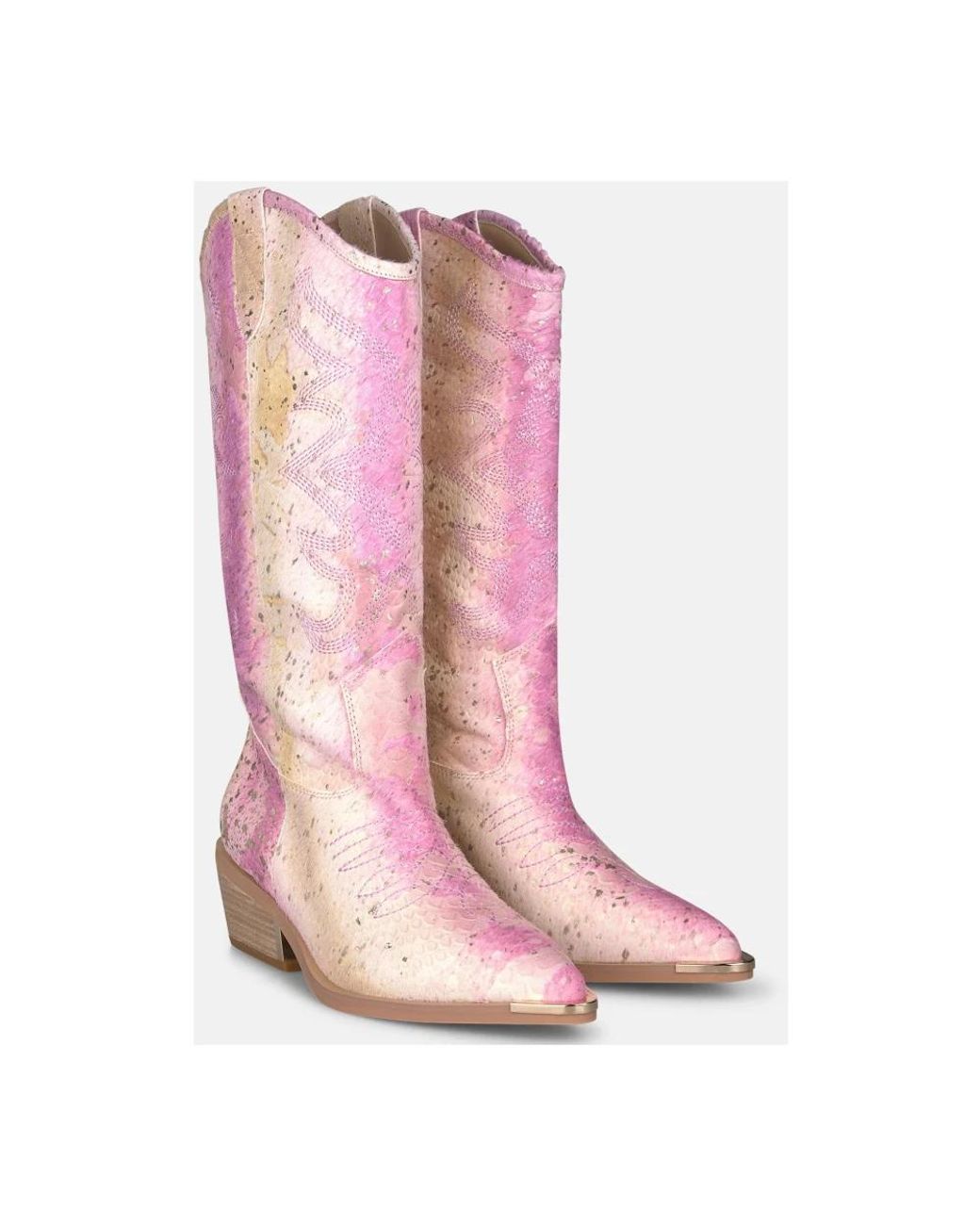 Alma En Pena. Pink Cowboy & Biker Boots