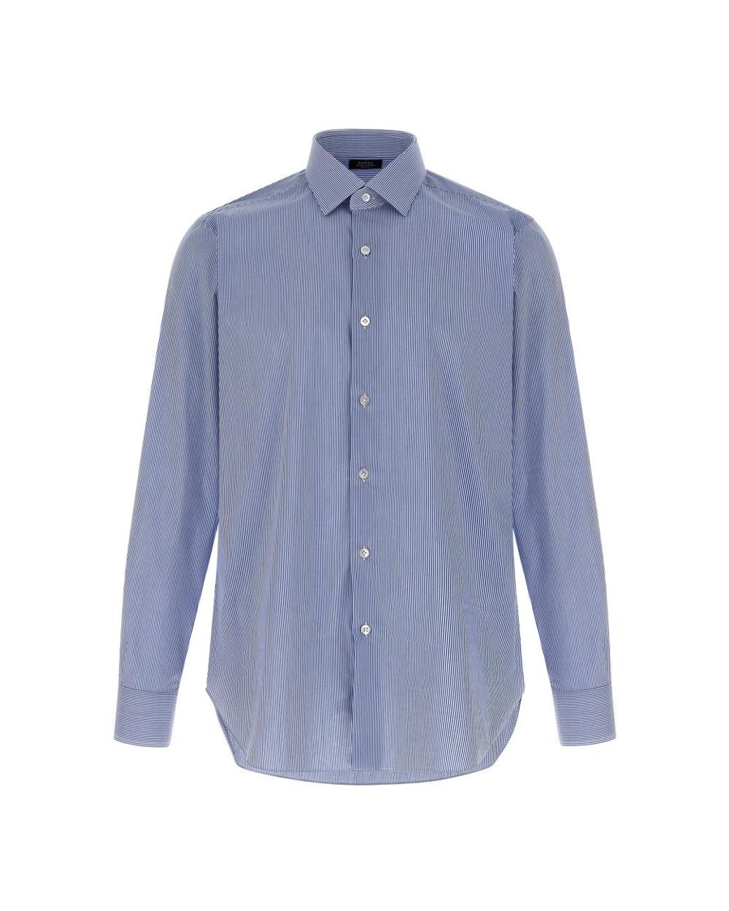 Barba Napoli Blue Formal Shirts for men