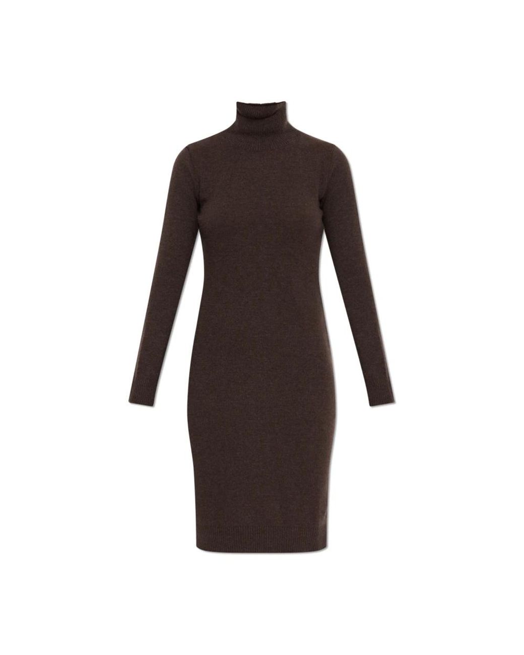 MM6 by Maison Margiela Brown Knitted Dresses