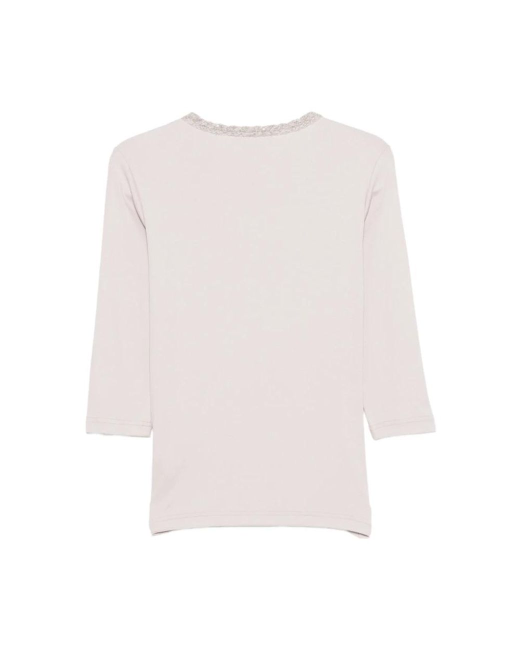 Fabiana Filippi White Long Sleeve T-Shirts