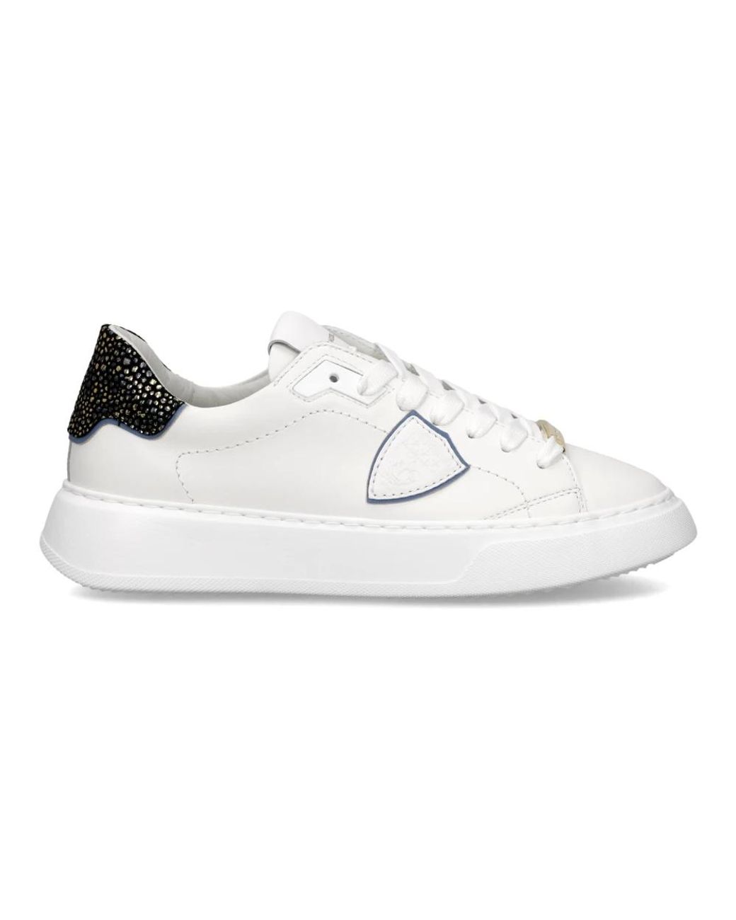 Philippe Model Schoenen ,Wit ,Katoen Luipaardprint Lage Top Sneakers in het White