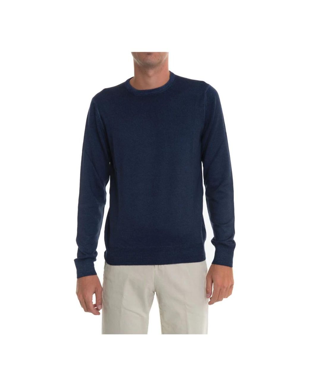 Gran Sasso Blue Round-Neck Knitwear for men