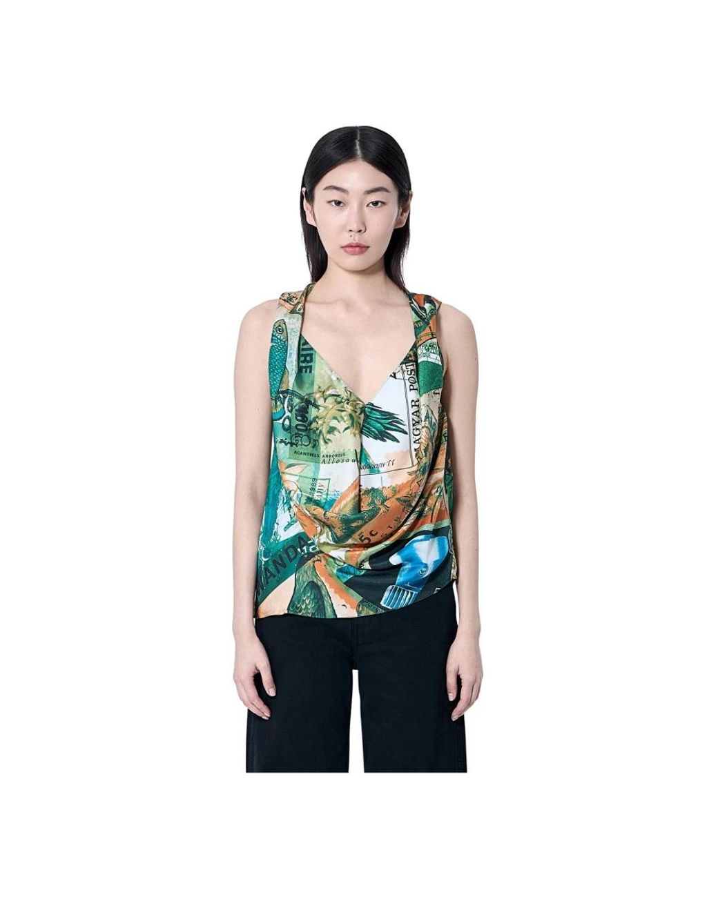 Kiko Kostadinov Green Sleeveless Tops