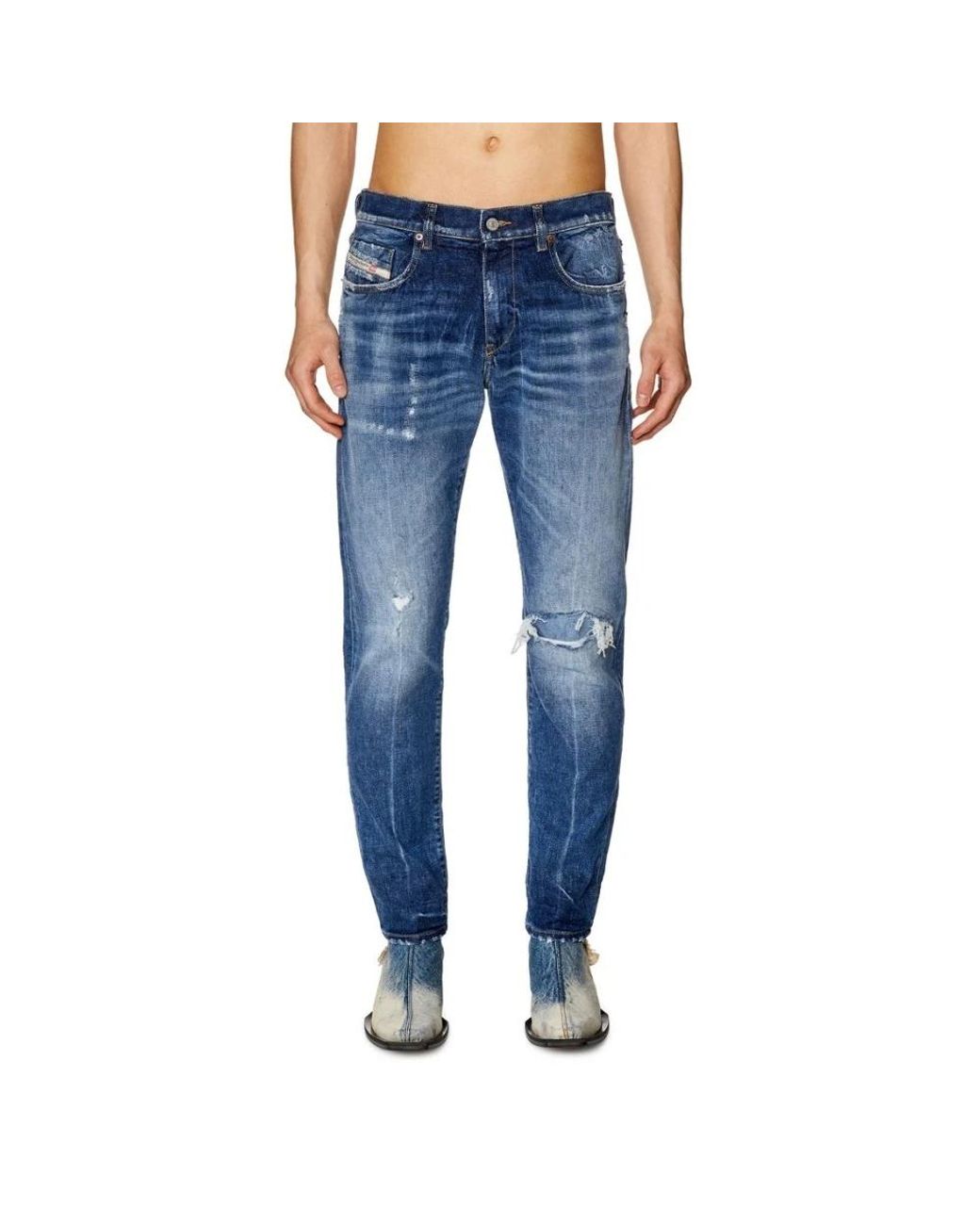DIESEL Blue Slim Fit Jeans for men