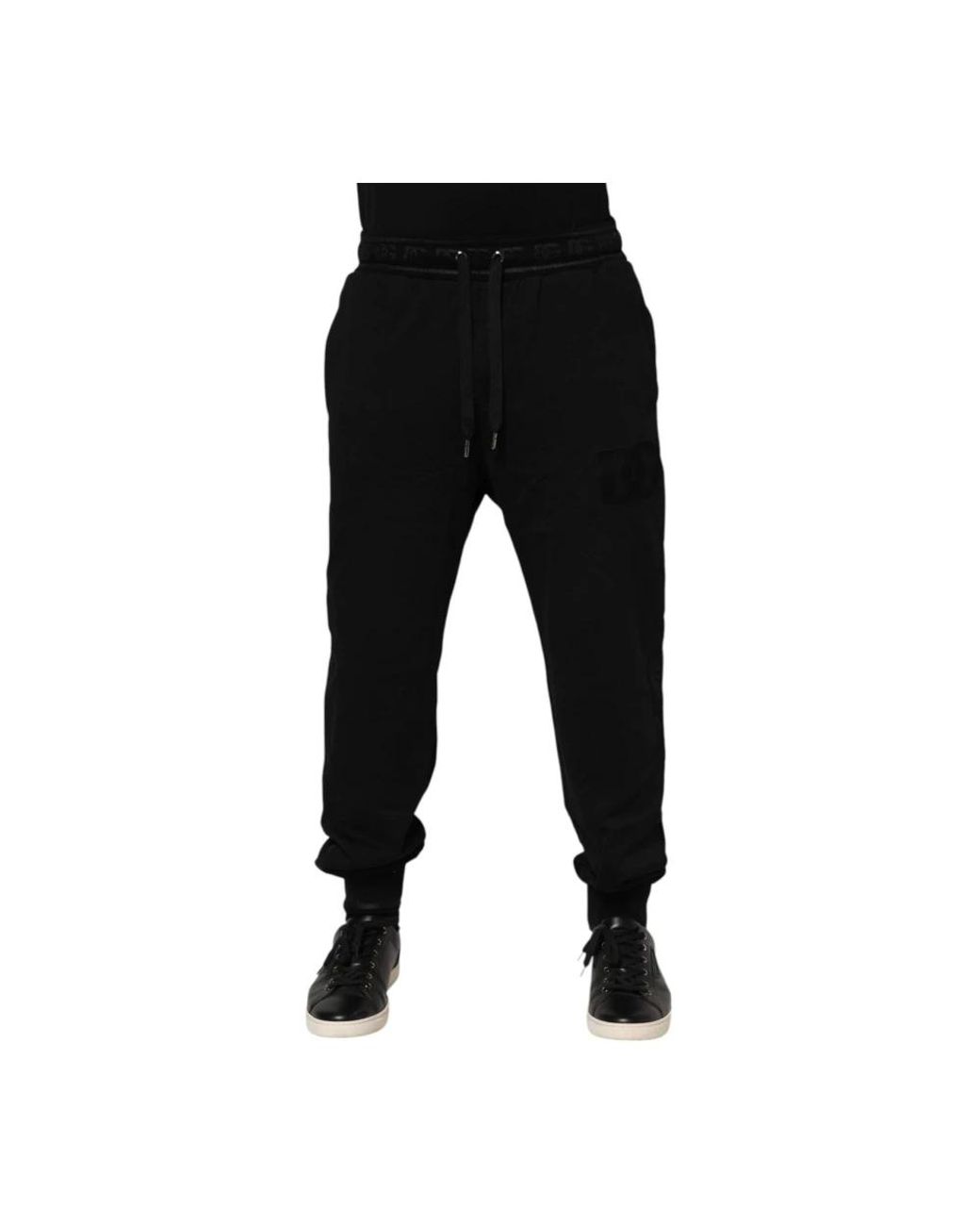 Dolce & Gabbana Broeken ,Zwart ,Katoen Zwarte Katoenen Logo Jogger Broek in het Black voor heren