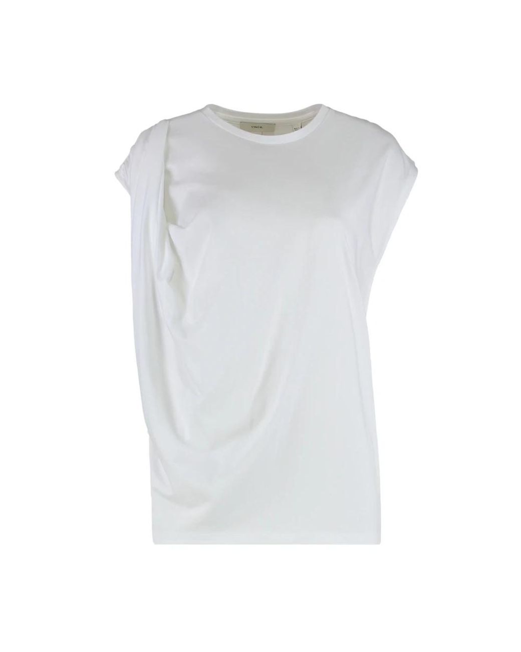 Vince Tops ,Wit ,Katoen Pima Katoenmix Soepelvallend Relaxed Top in het Blue