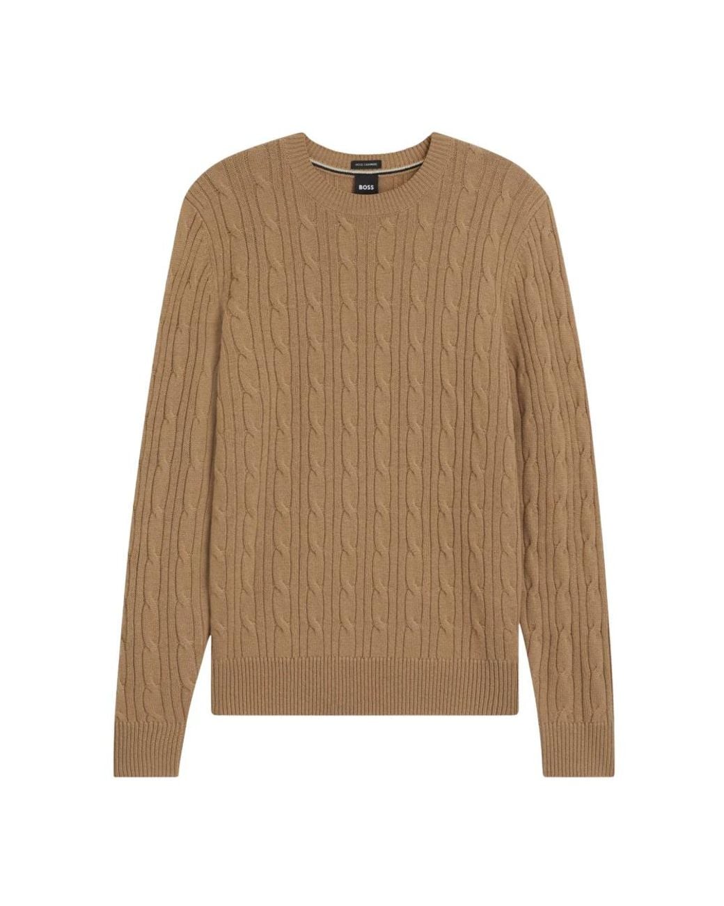 Boss Brown Round-Neck Knitwear for men