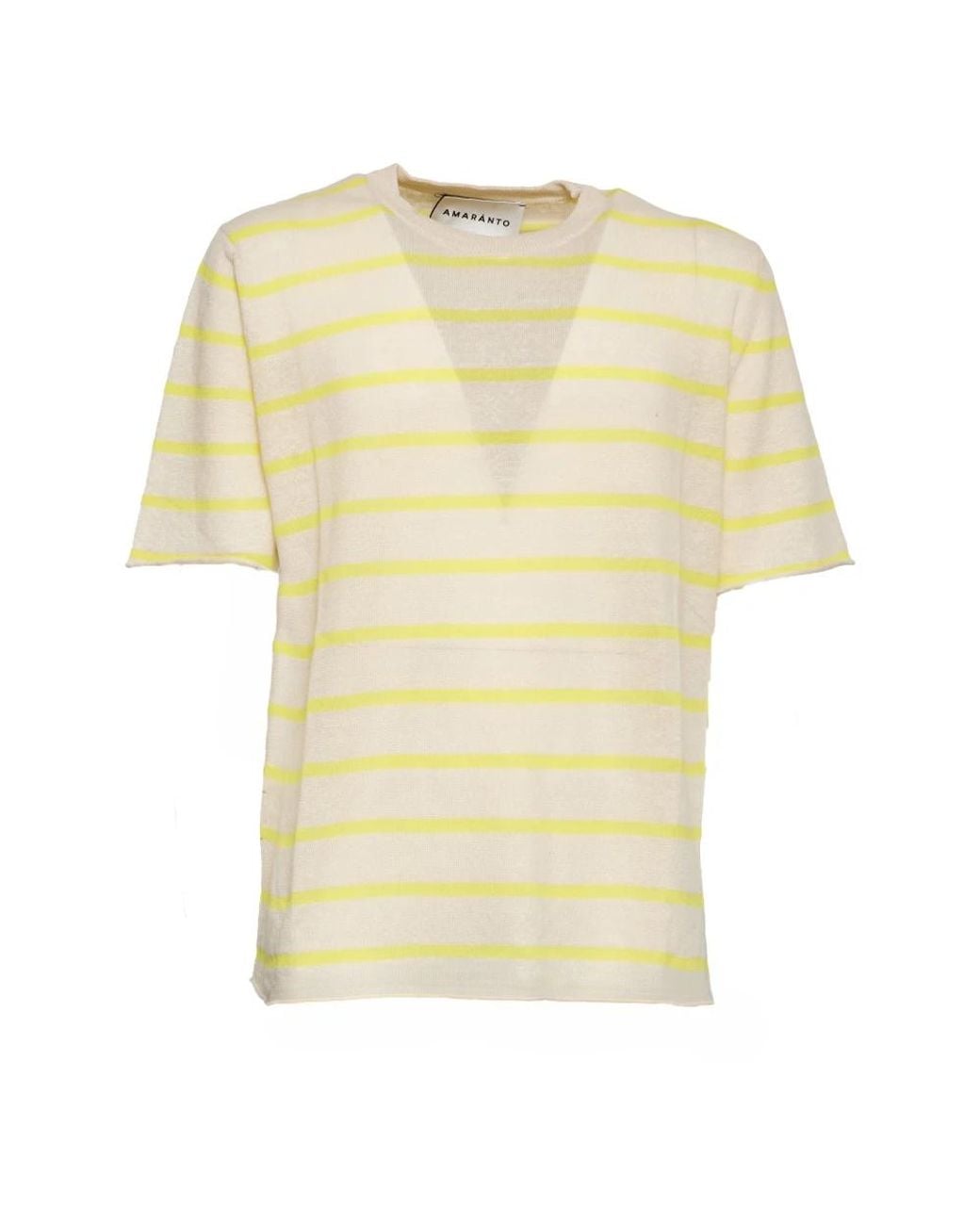 Amaranto Yellow Round-Neck Knitwear for men