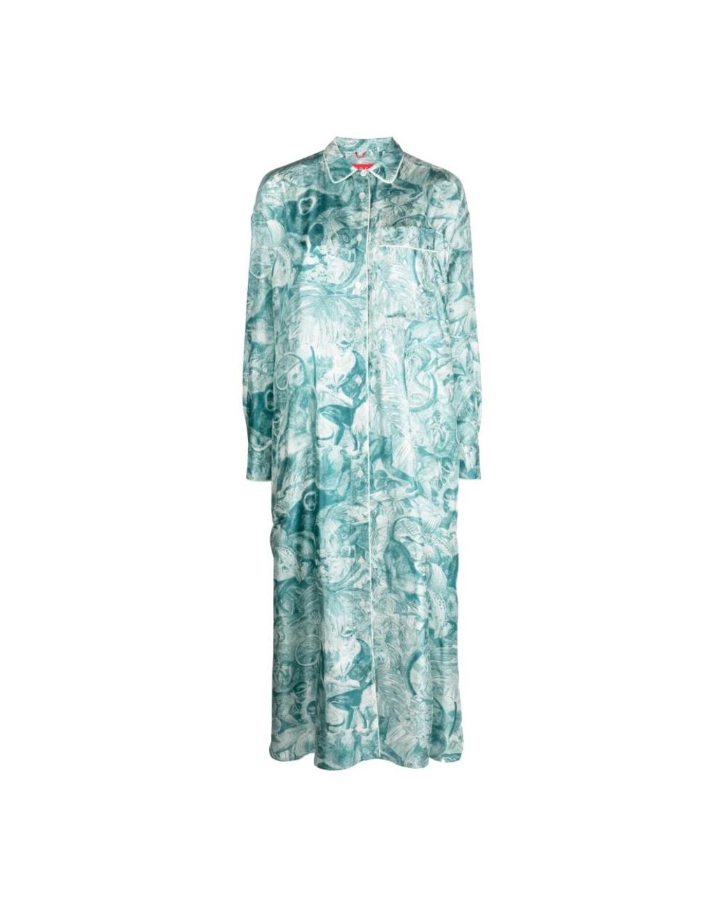 F.R.S For Restless Sleepers Blue Shirt Dresses