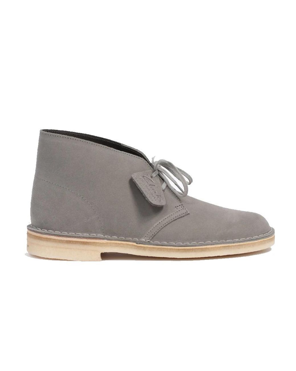 Gray clarks desert boots online