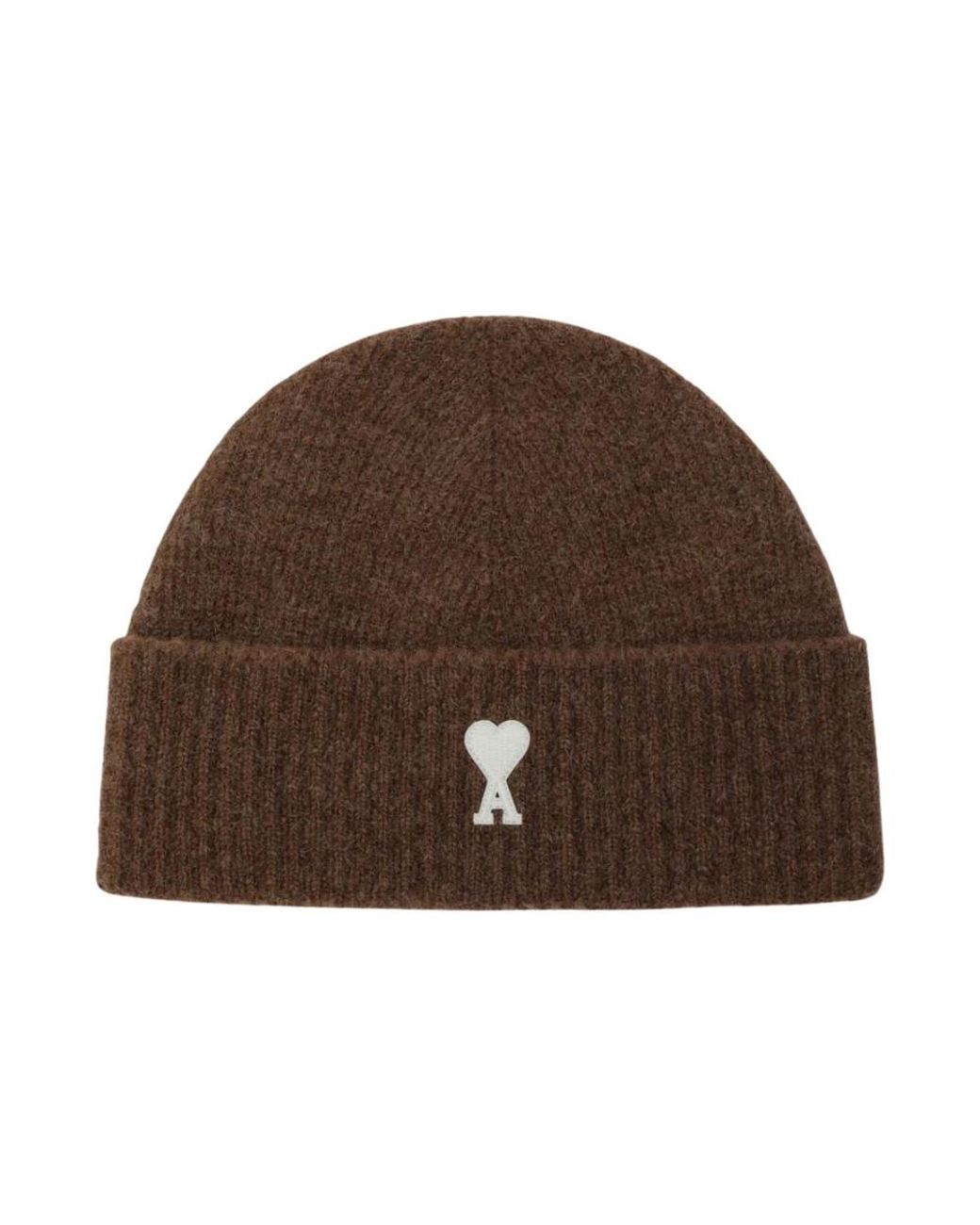 AMI Accessoires ,Bruin ,Wol Alpaca Wolmix Wintermutsen in het Brown voor heren
