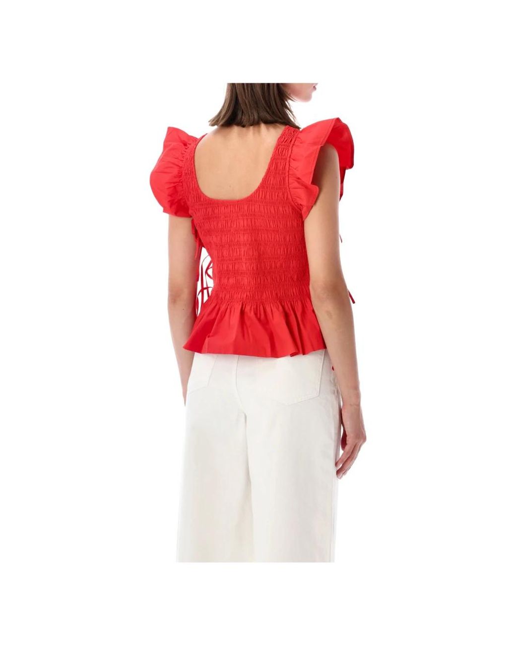 Ganni Red Blouses