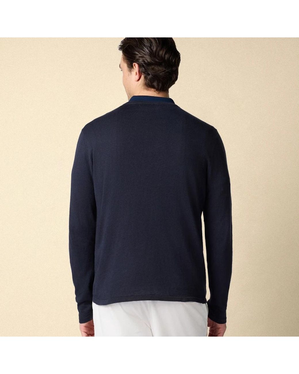 Brooks Brothers Blue V-Neck Knitwear for men