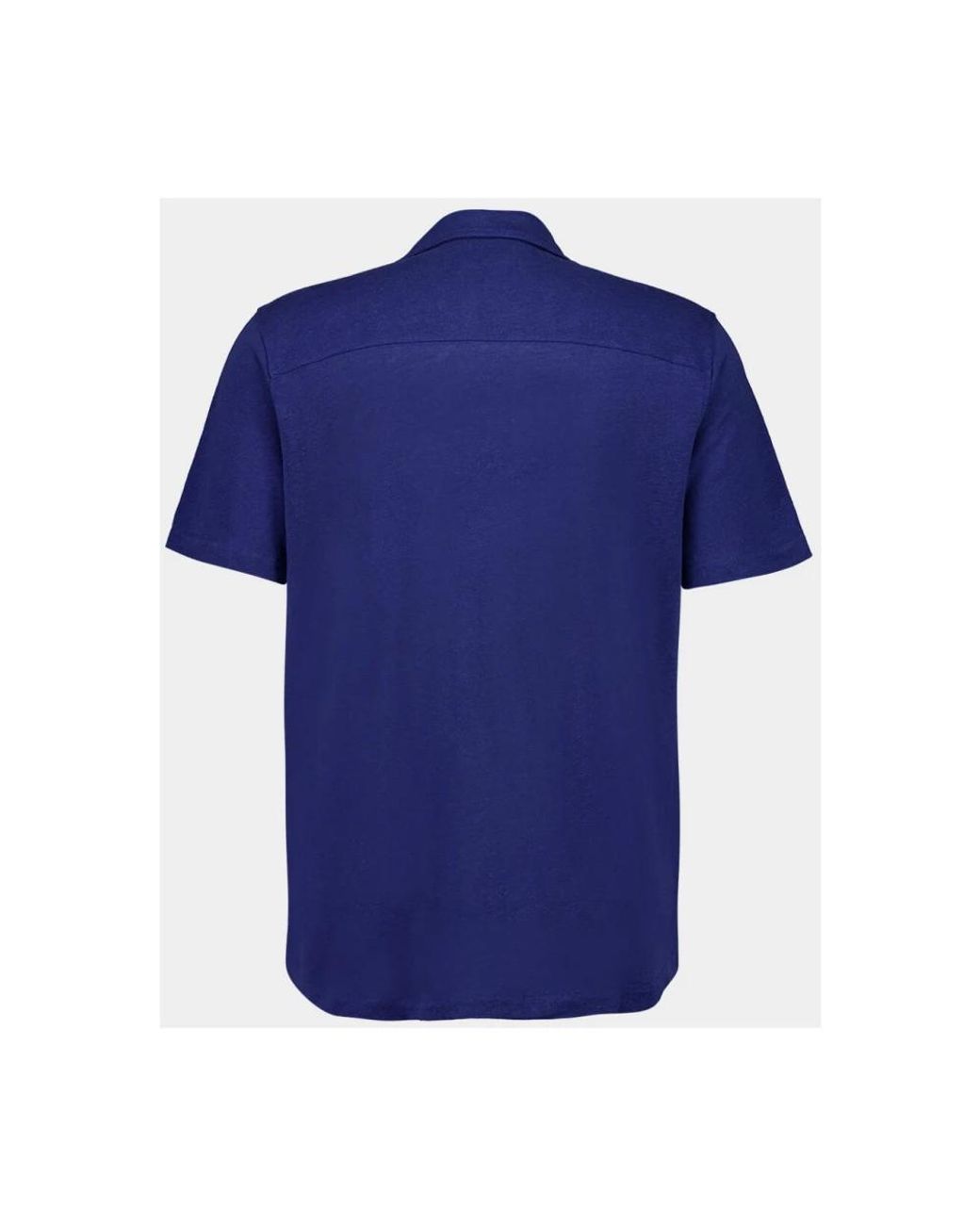 Majestic Filatures Blue Short Sleeve Shirts for men