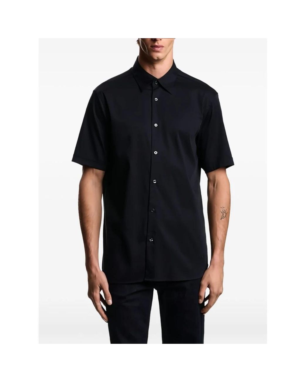 Emporio Armani Blue Short Sleeve Shirts for men