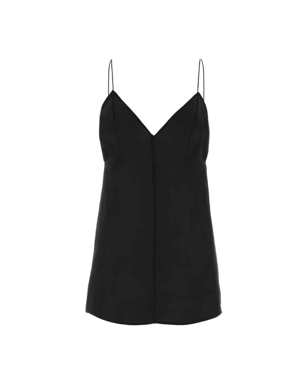 Khaite Black Sleeveless Tops