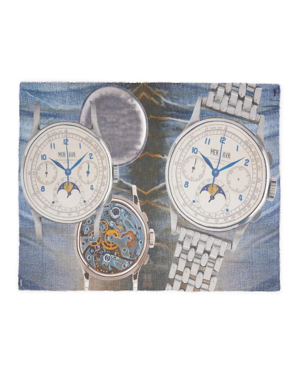 Faliero Sarti Blue Silk Scarves
