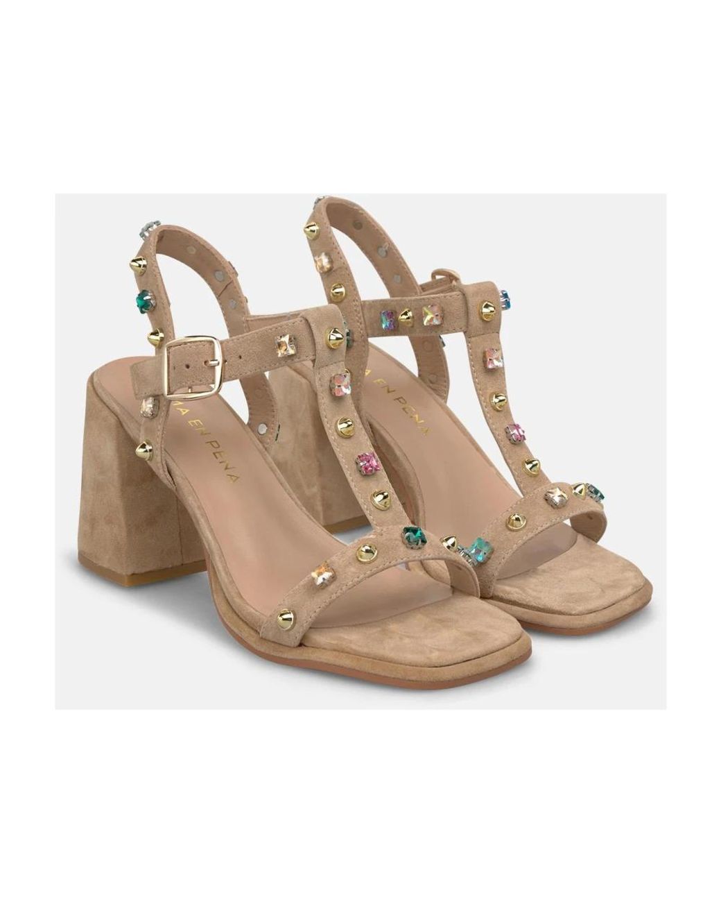 Alma En Pena. Metallic High Heel Sandals