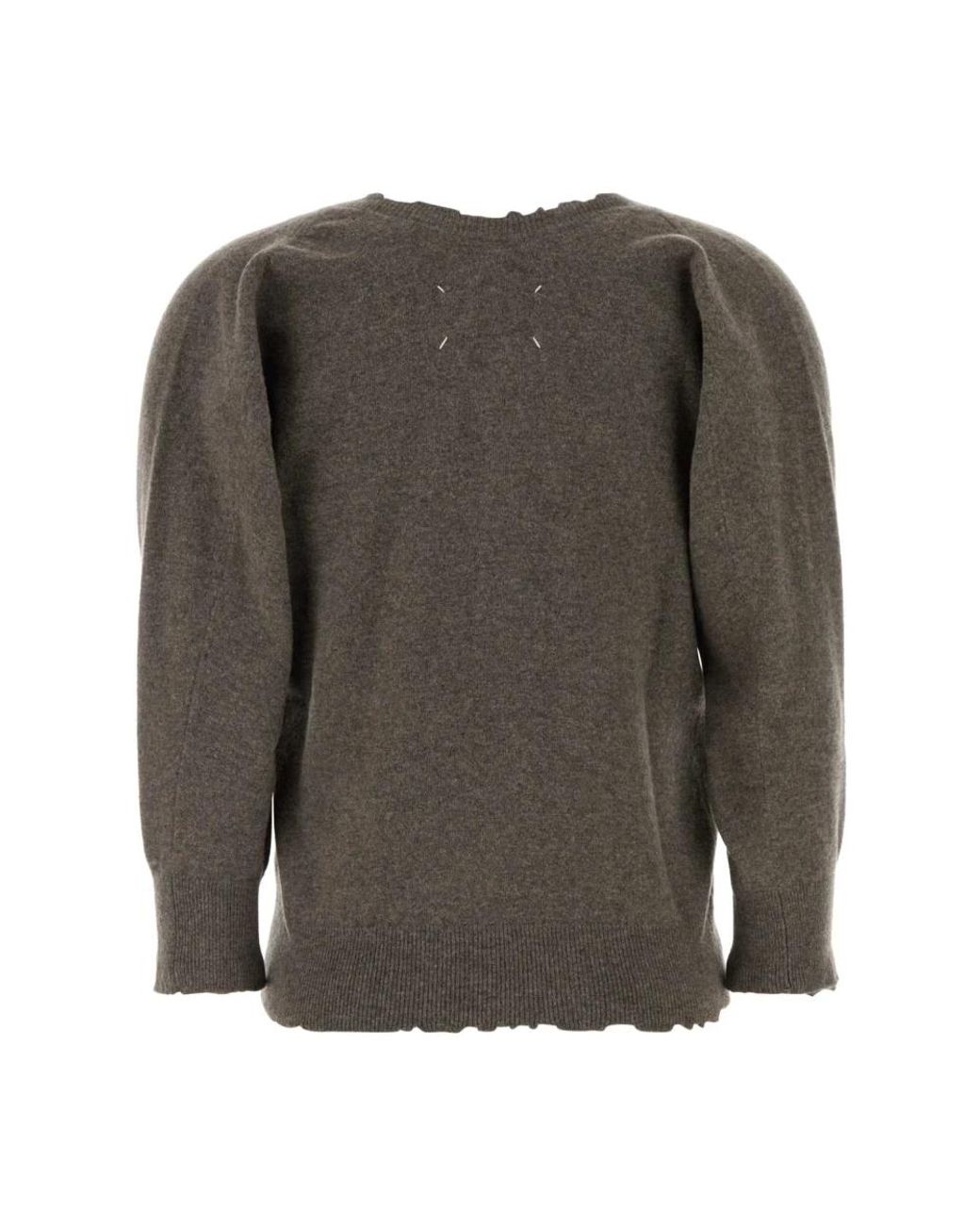 Maison Margiela Brown V-Neck Knitwear