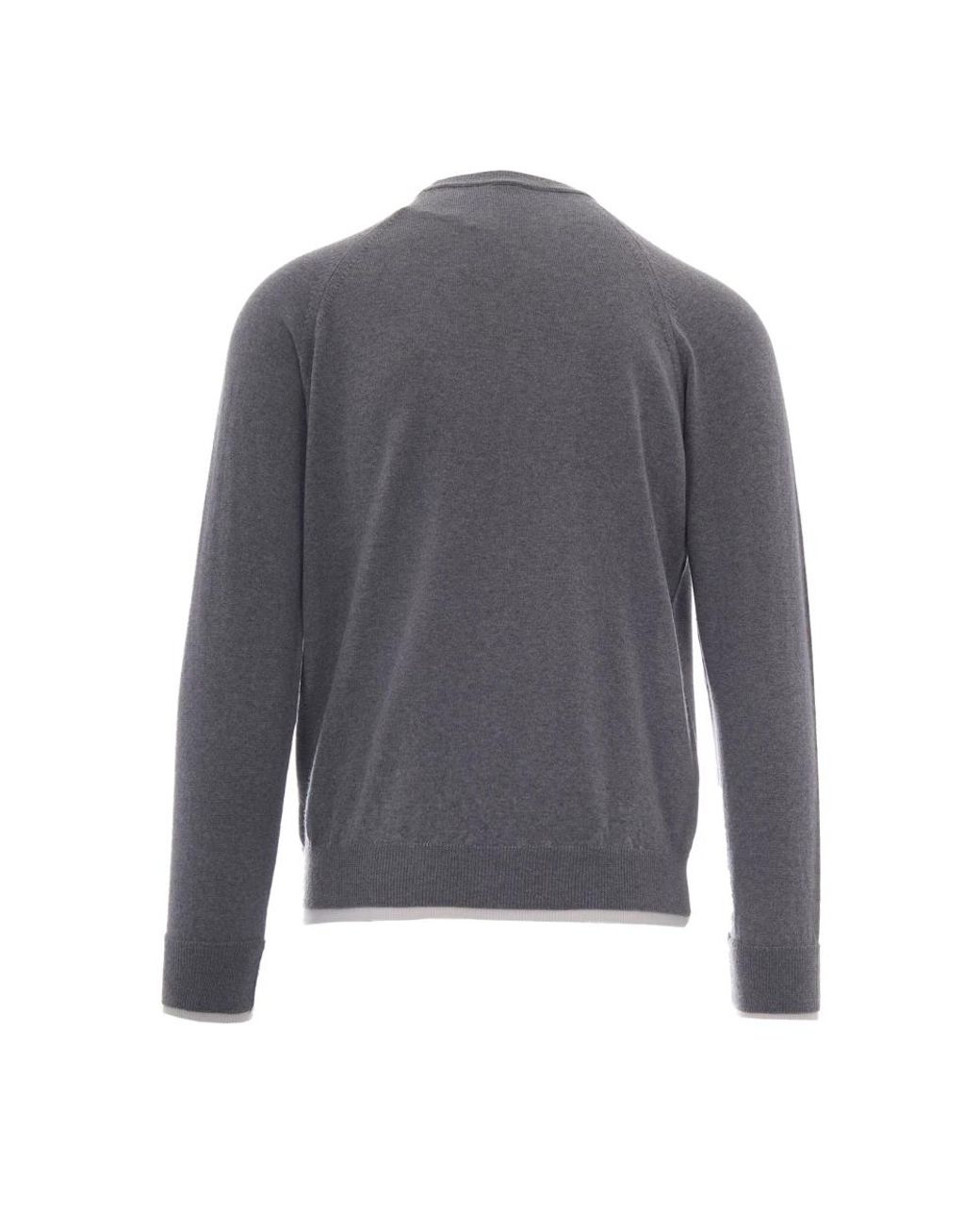 Eleventy Gray Round-Neck Knitwear for men