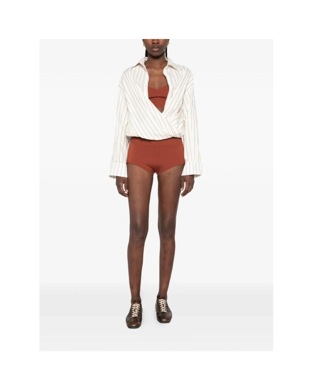 Plan C Brown Sleeveless Tops