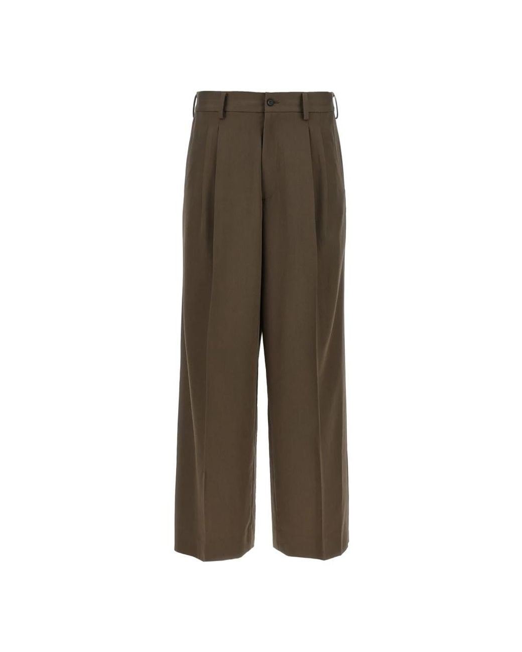 Ssstein Brown Wide Trousers for men