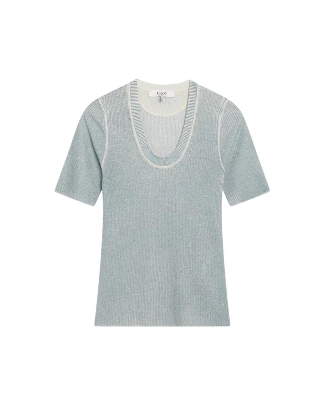 Chloé Blue Round-Neck Knitwear