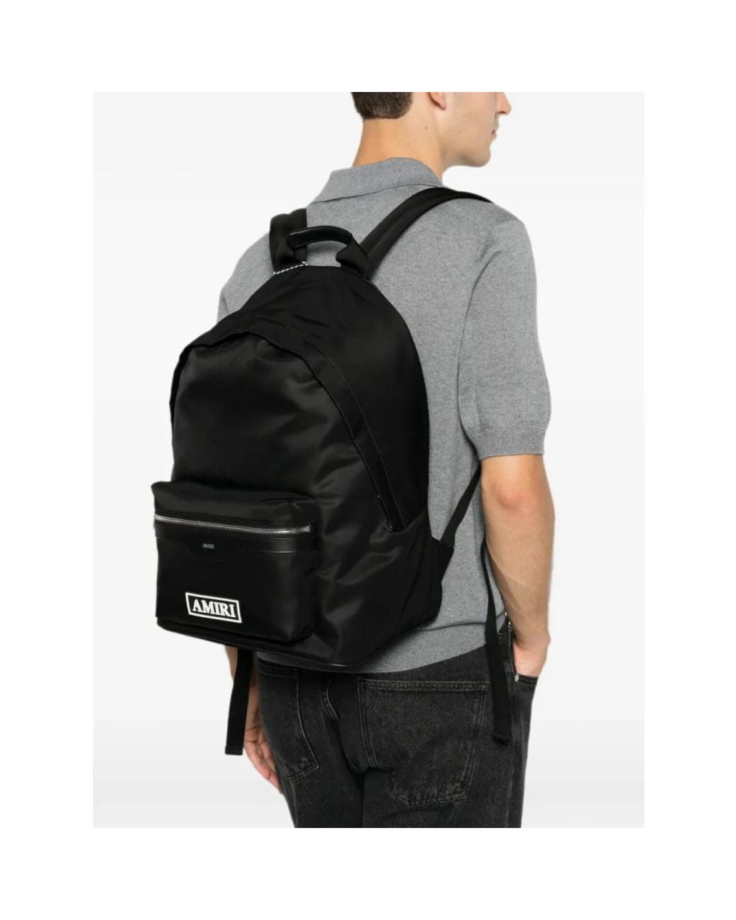 Amiri Logo Patch Nylon Rucksack in Black für Herren