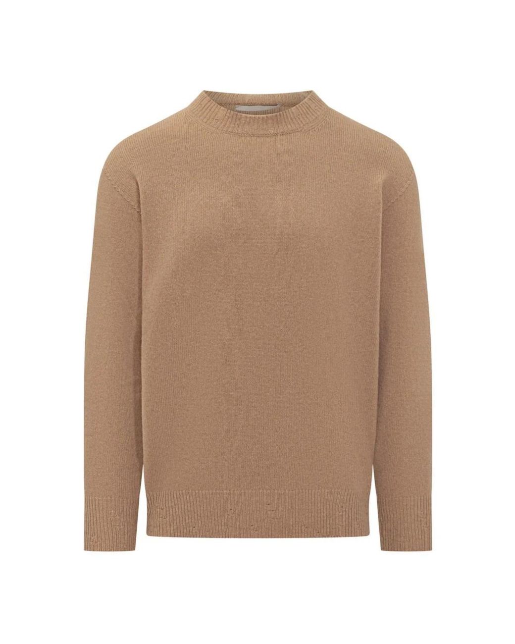 Amaranto Brown Round-Neck Knitwear for men