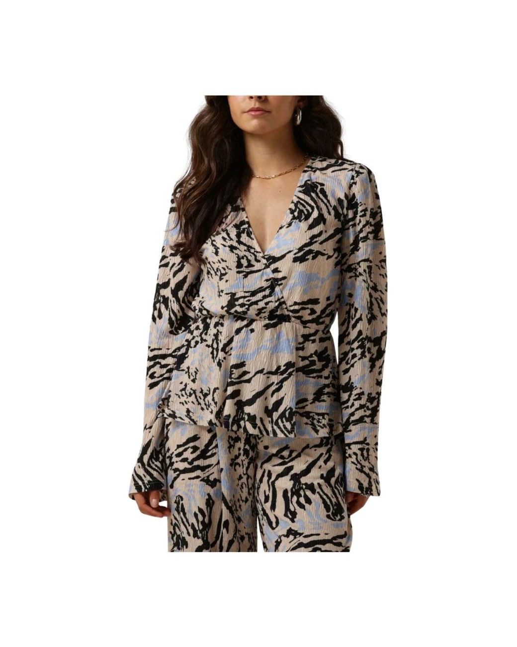 Studio Amaya Overhemden ,Veelkleurig ,Polyester Hope Blouse in het Black