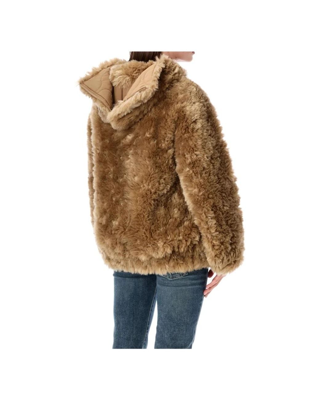 Faux Fur & Shearling Jackets Vegancode de color Brown