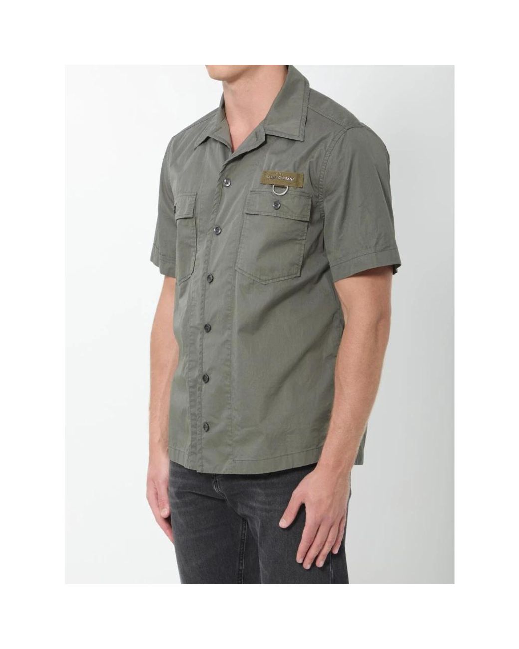 Dolce & Gabbana Gray Short Sleeve Shirts for men