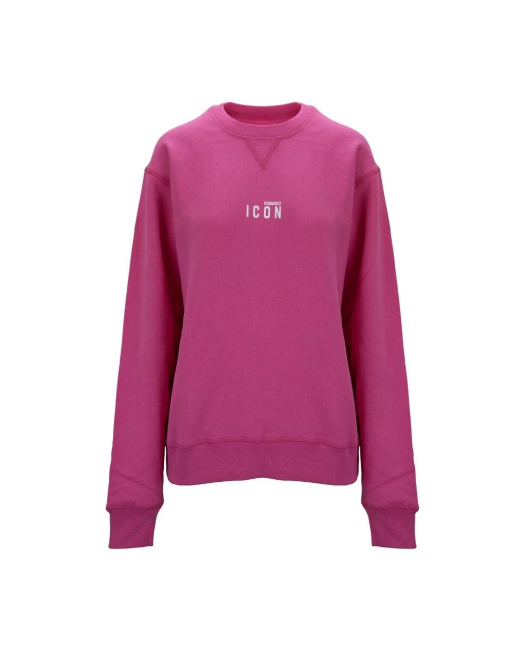 DSquared² Hoodies & Sweatvesten ,Roze ,Katoen Pullover Sweatshirt Met Icon Print in het Purple voor heren