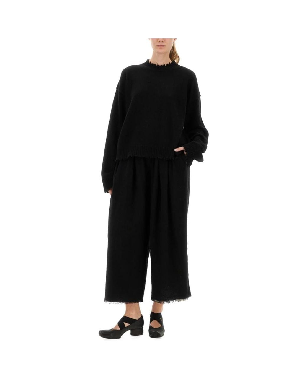 Uma Wang Black Cropped Trousers