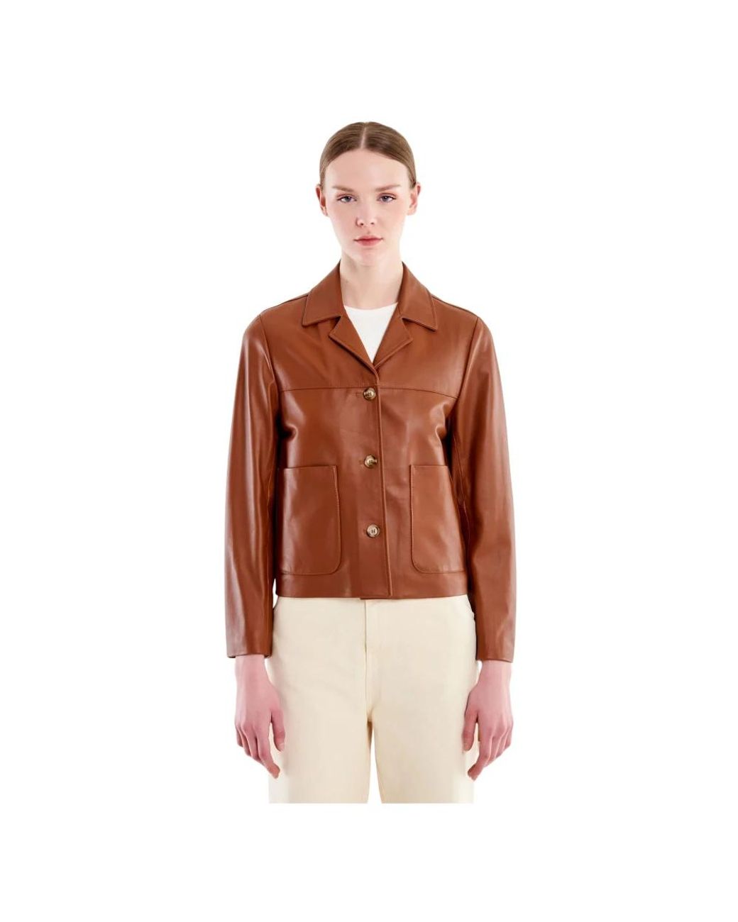ViCOLO Brown Leather Jackets