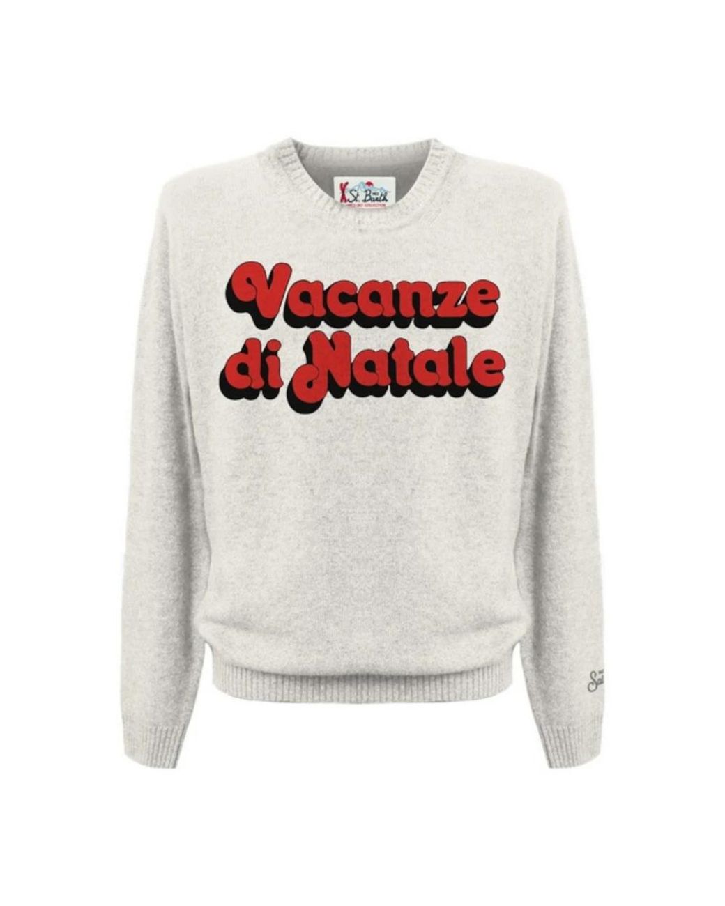 Mc2 Saint Barth Gray Round-Neck Knitwear for men
