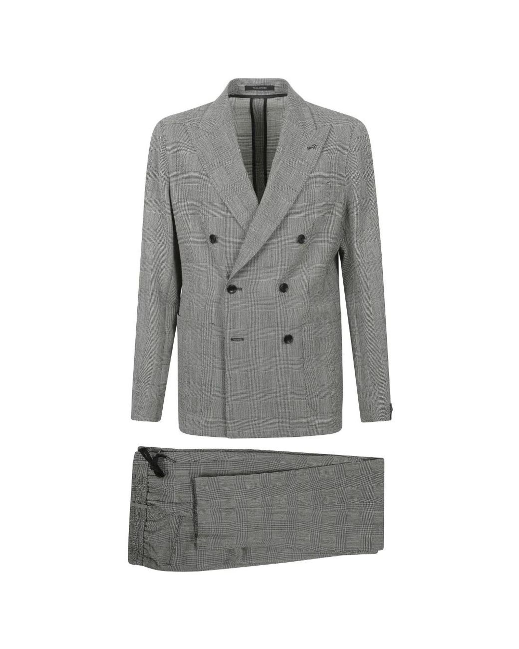 Tagliatore Gray Double Breasted Suits for men