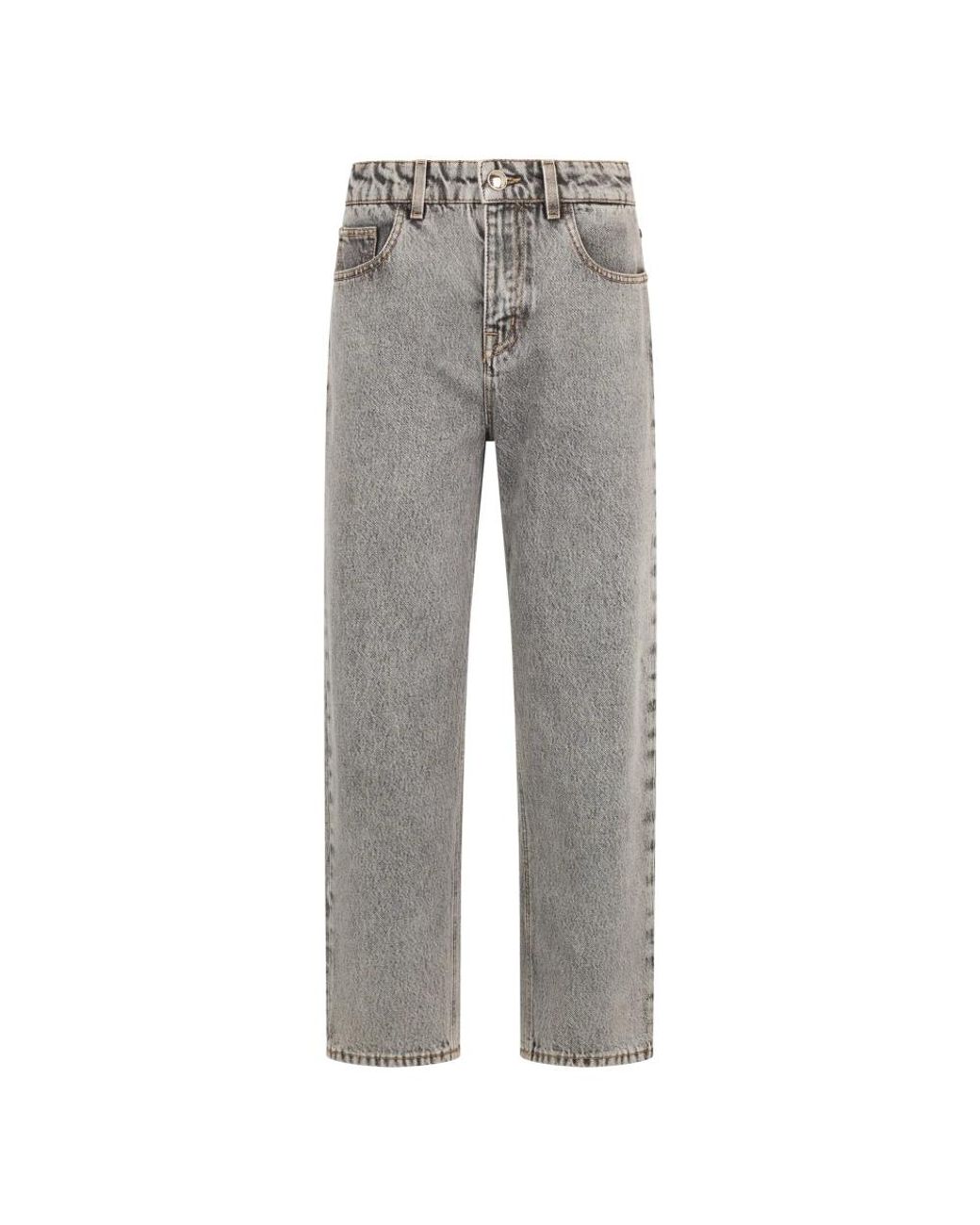 Moorer Gray Straight Fit Jeans