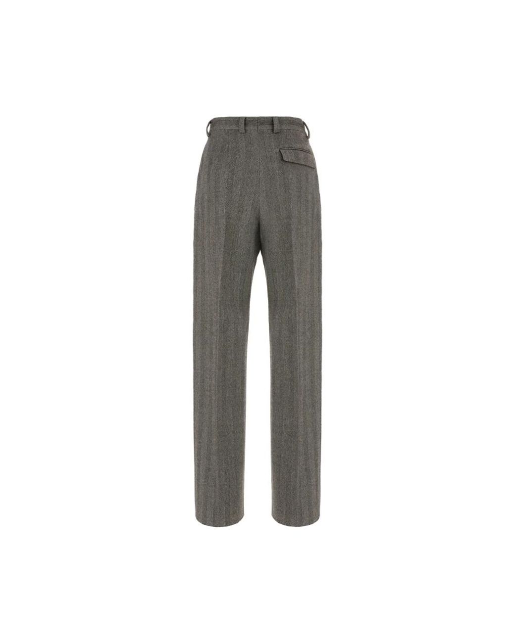 Ferragamo Gray Wide Trousers