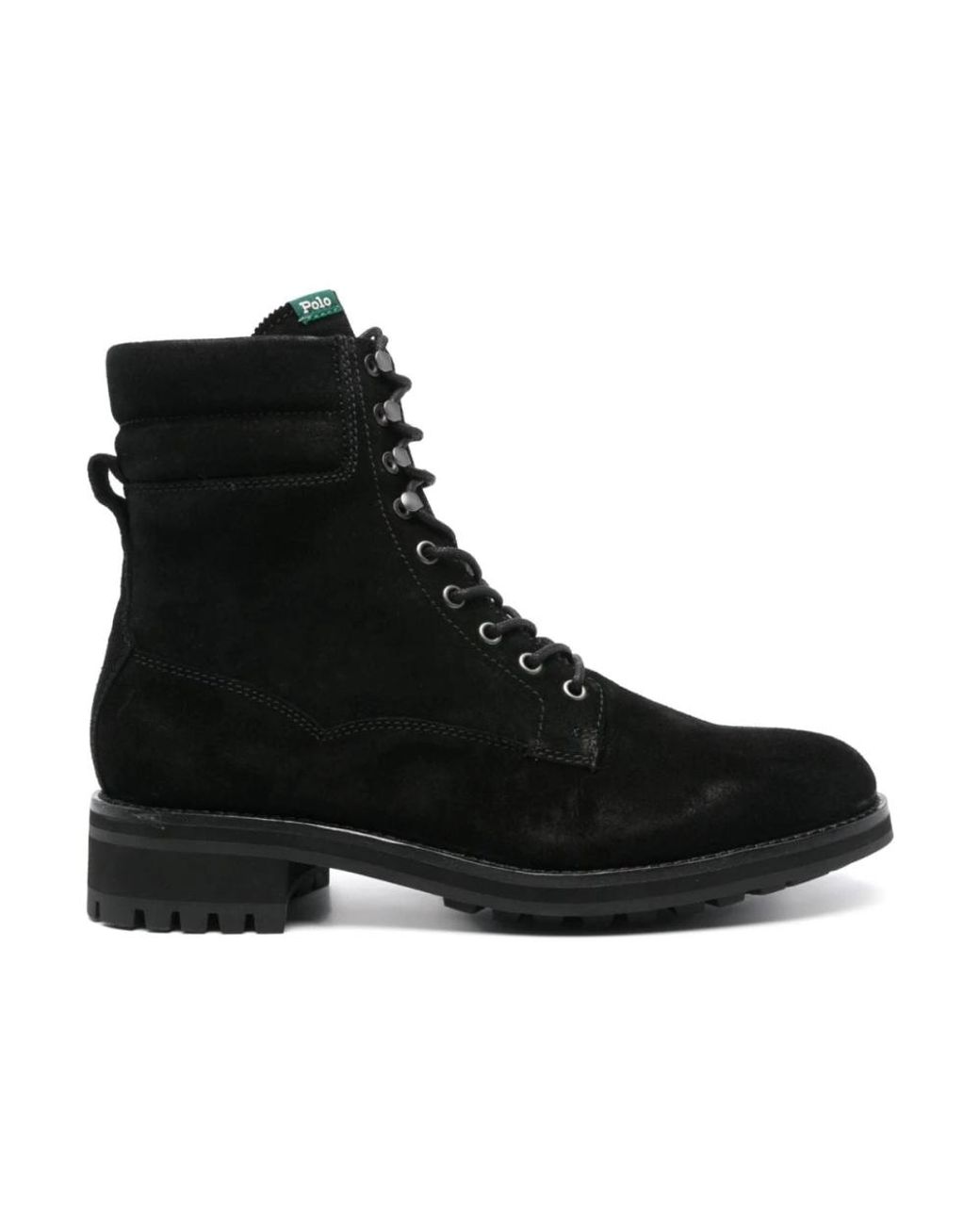 Polo Ralph Lauren Black Lace-Up Boots for men