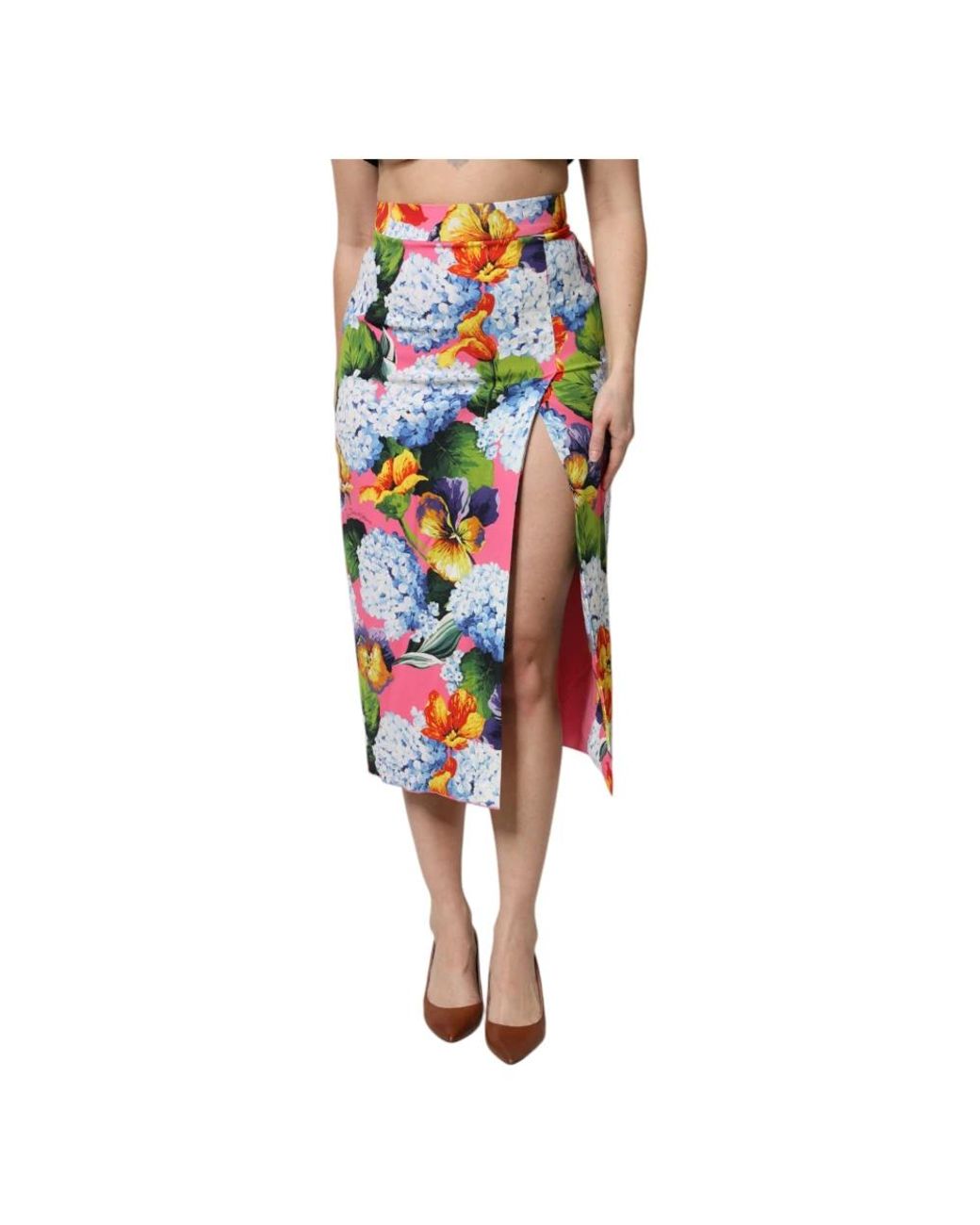 Dolce & Gabbana Red Midi Skirts