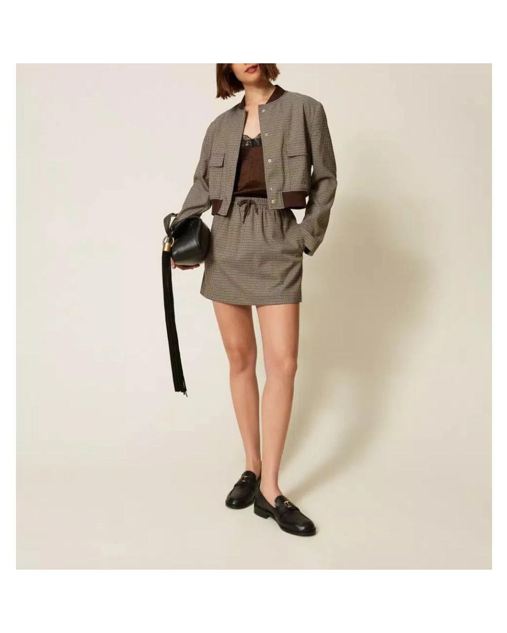 Twinset Gray Short Skirts