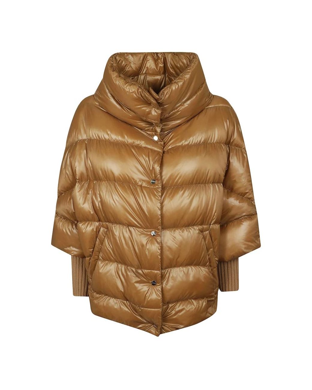 Herno Jassen ,Bruin ,Wol Piumino Lungo Ultralight in het Brown