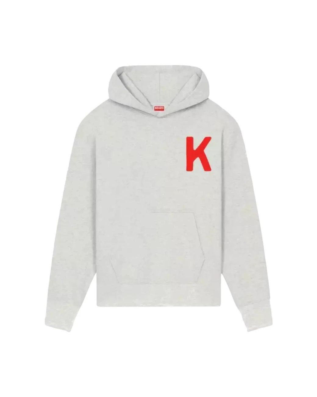 KENZO Hoodies & Sweatvesten ,Grijs ,Katoen Lucky Tiger Hoodie in het White
